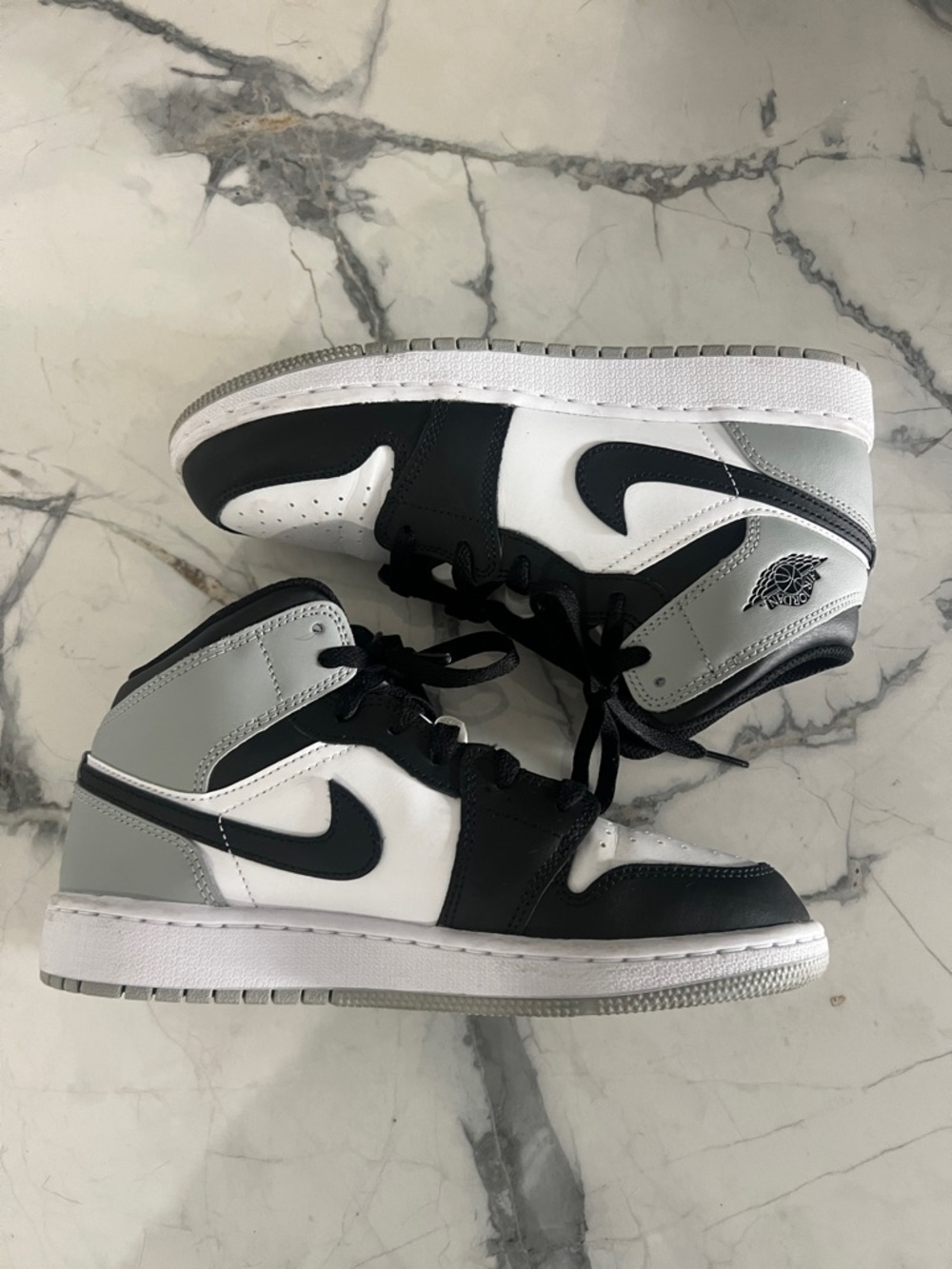 Nike Air Jordan 1 Mid - Black, White & Gray, Like New!